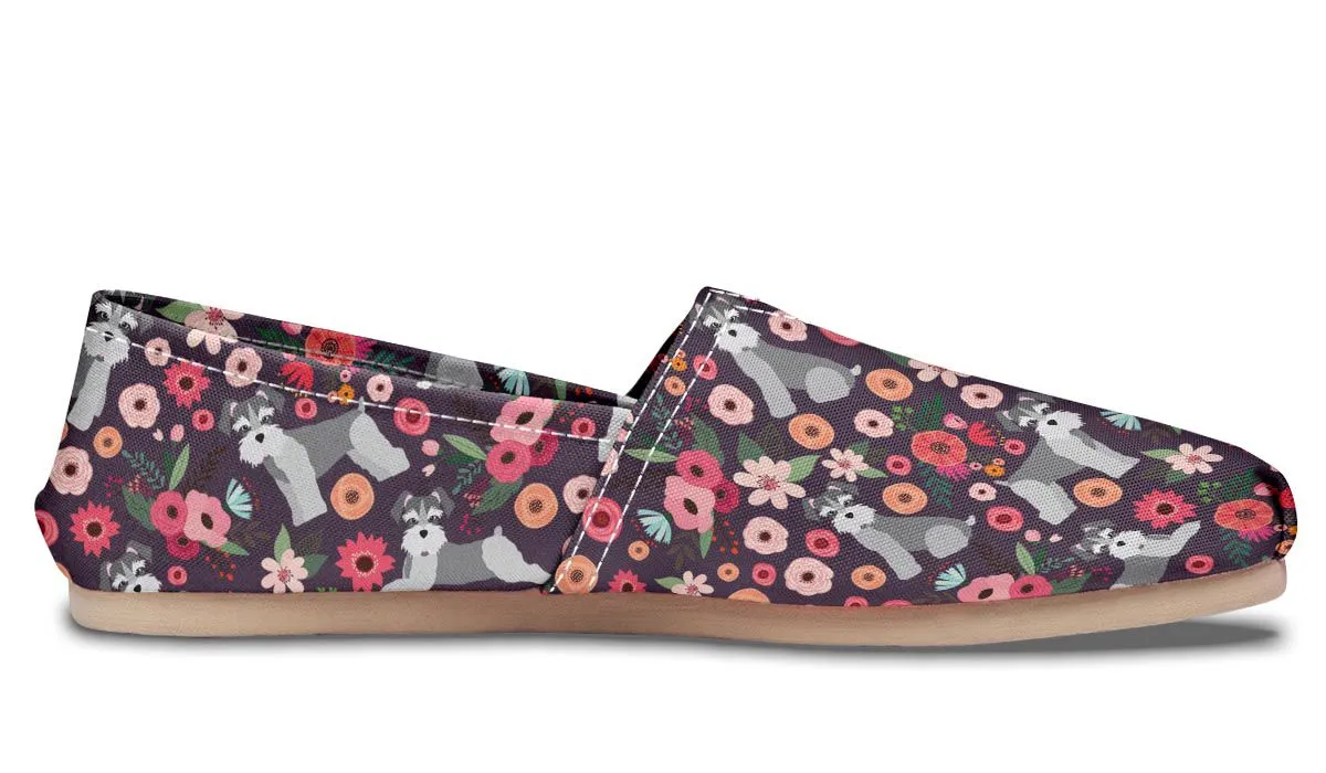 Schnauzer Flower Casual Shoes