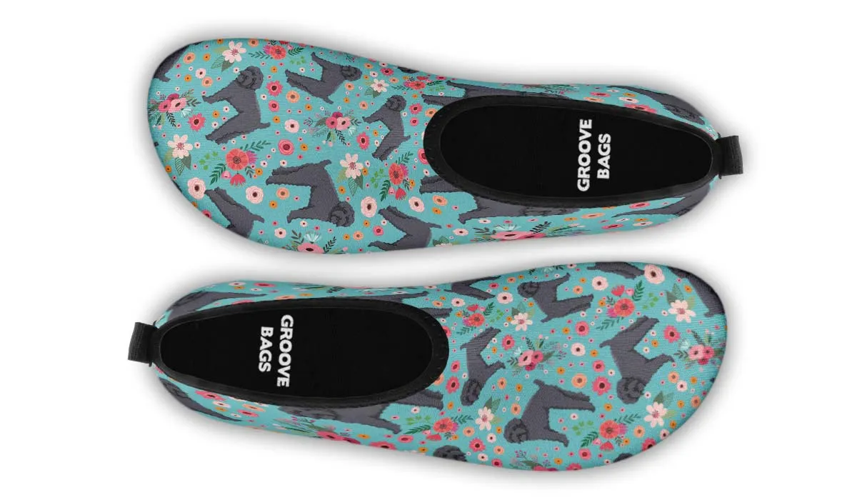 Schnoodle Flower Aqua Barefoot Shoes