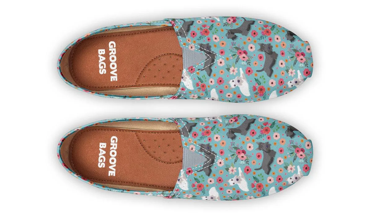 Scottish Terrier Flower Casual Shoes