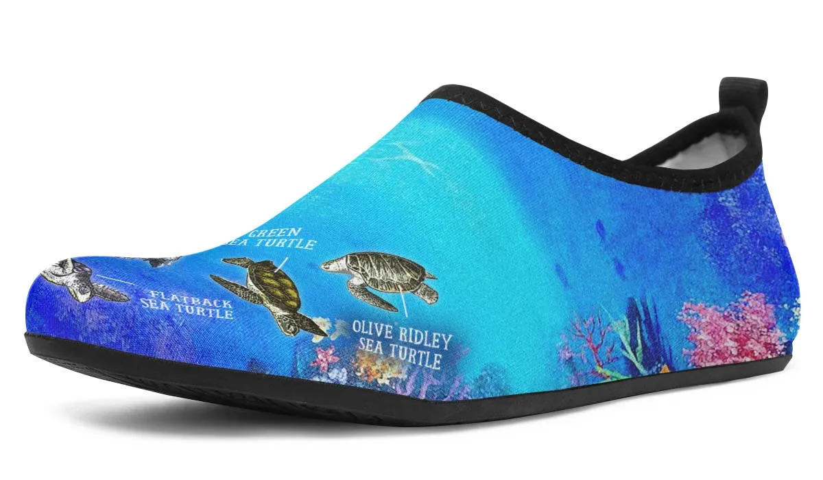 Sea Turtle Diagram Aqua Barefoot Shoes