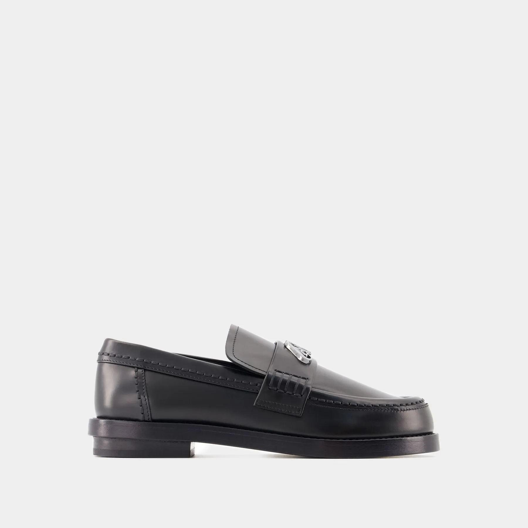 Seal Loafers - Alexander McQueen - Leather - Black/Argent