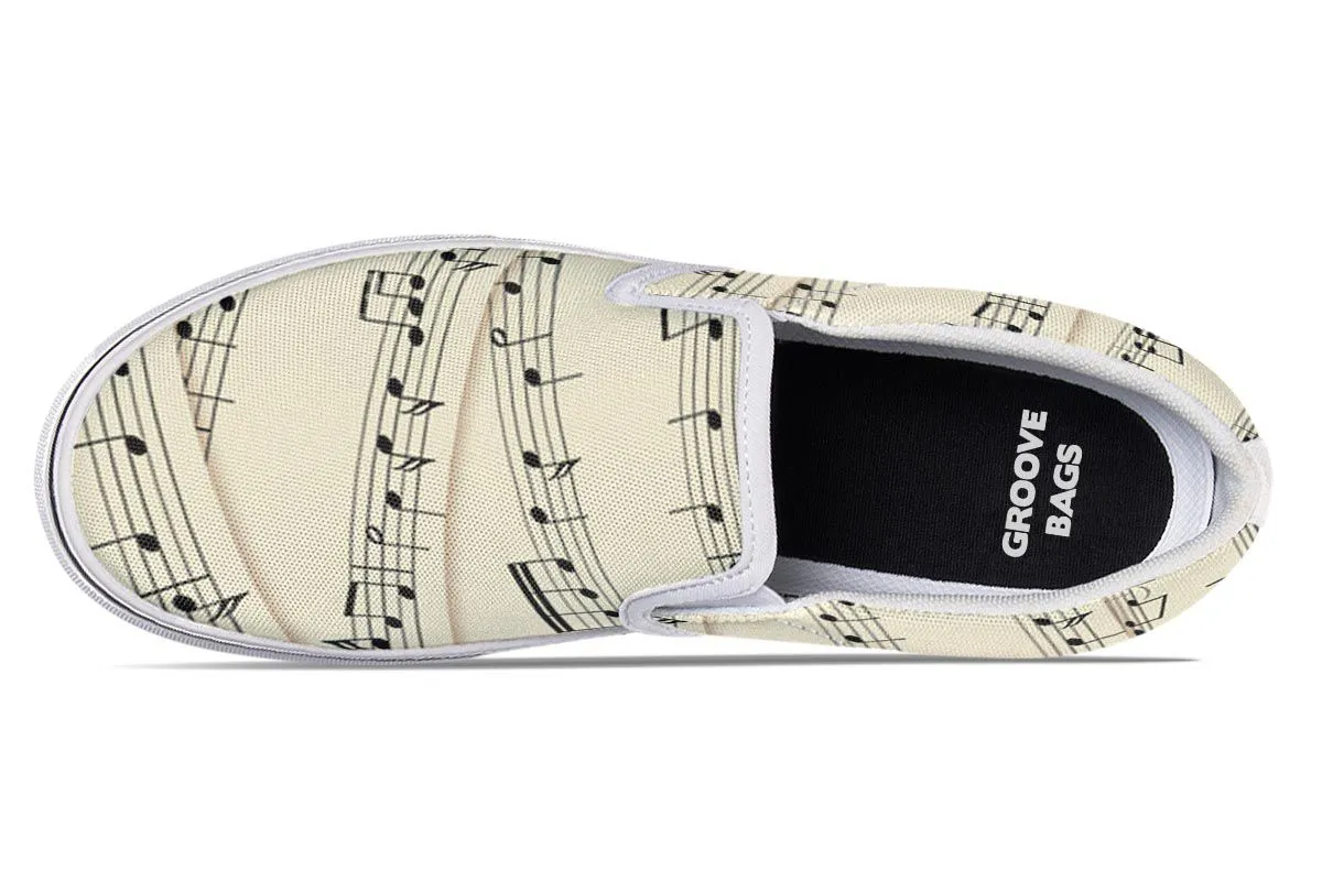 Sheet Music Slip-On Shoes