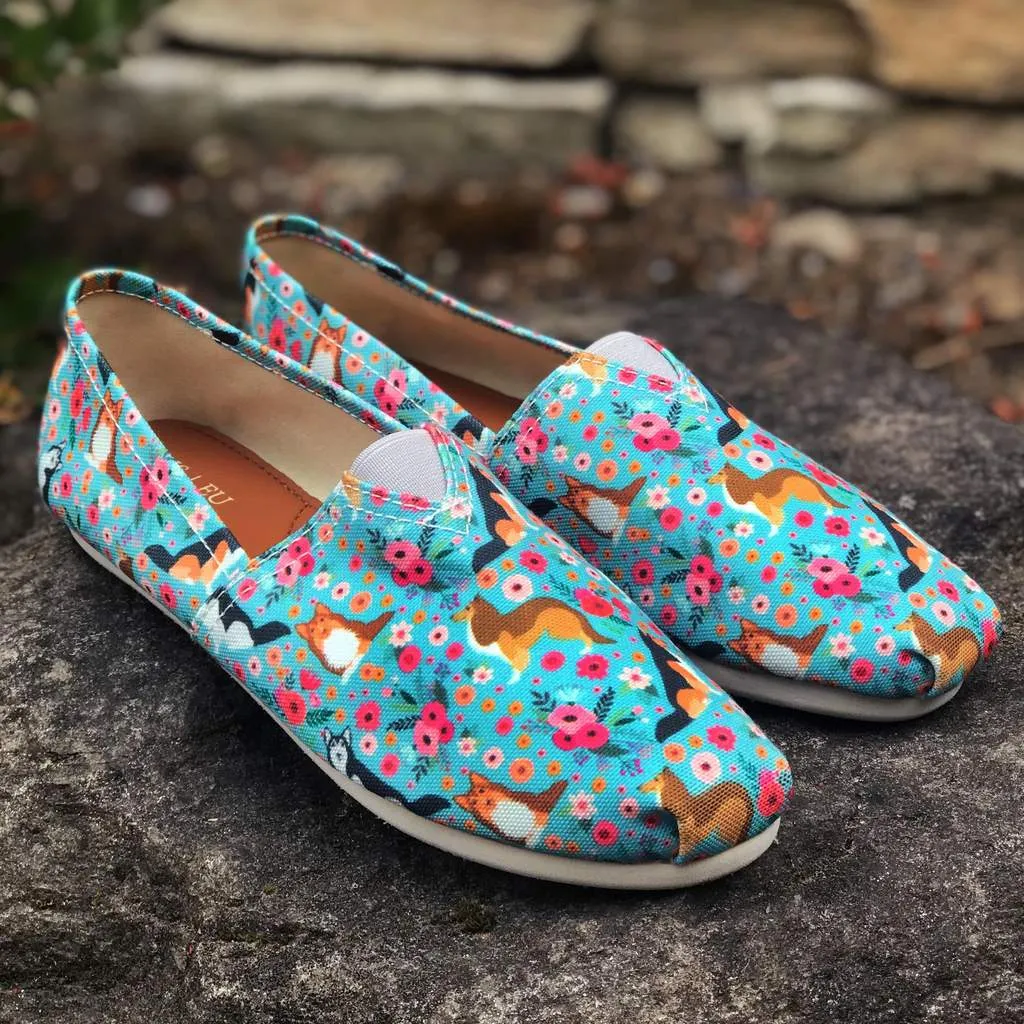 Sheltie Flower Casual Shoes