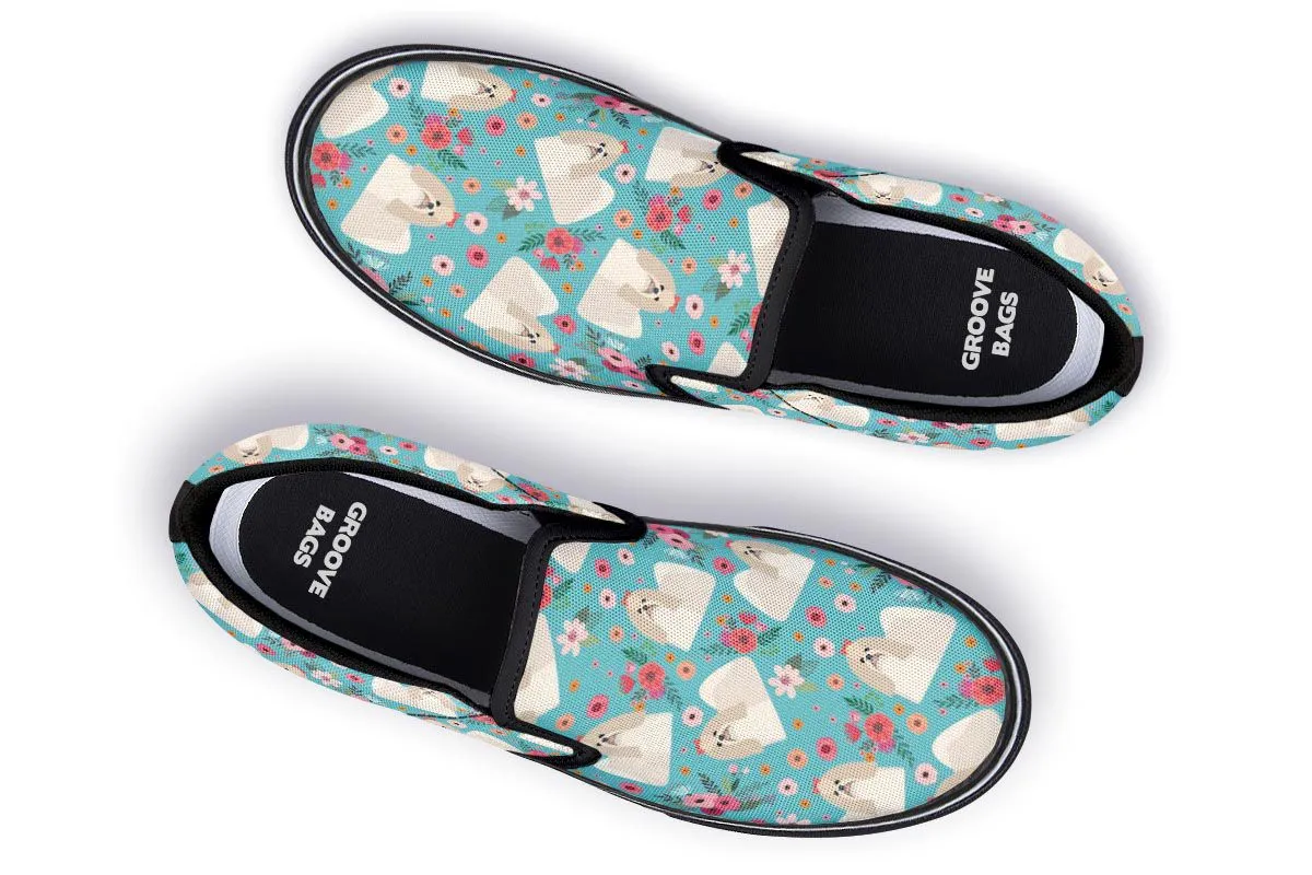 Shih Tzu Flower Slip-On Shoes