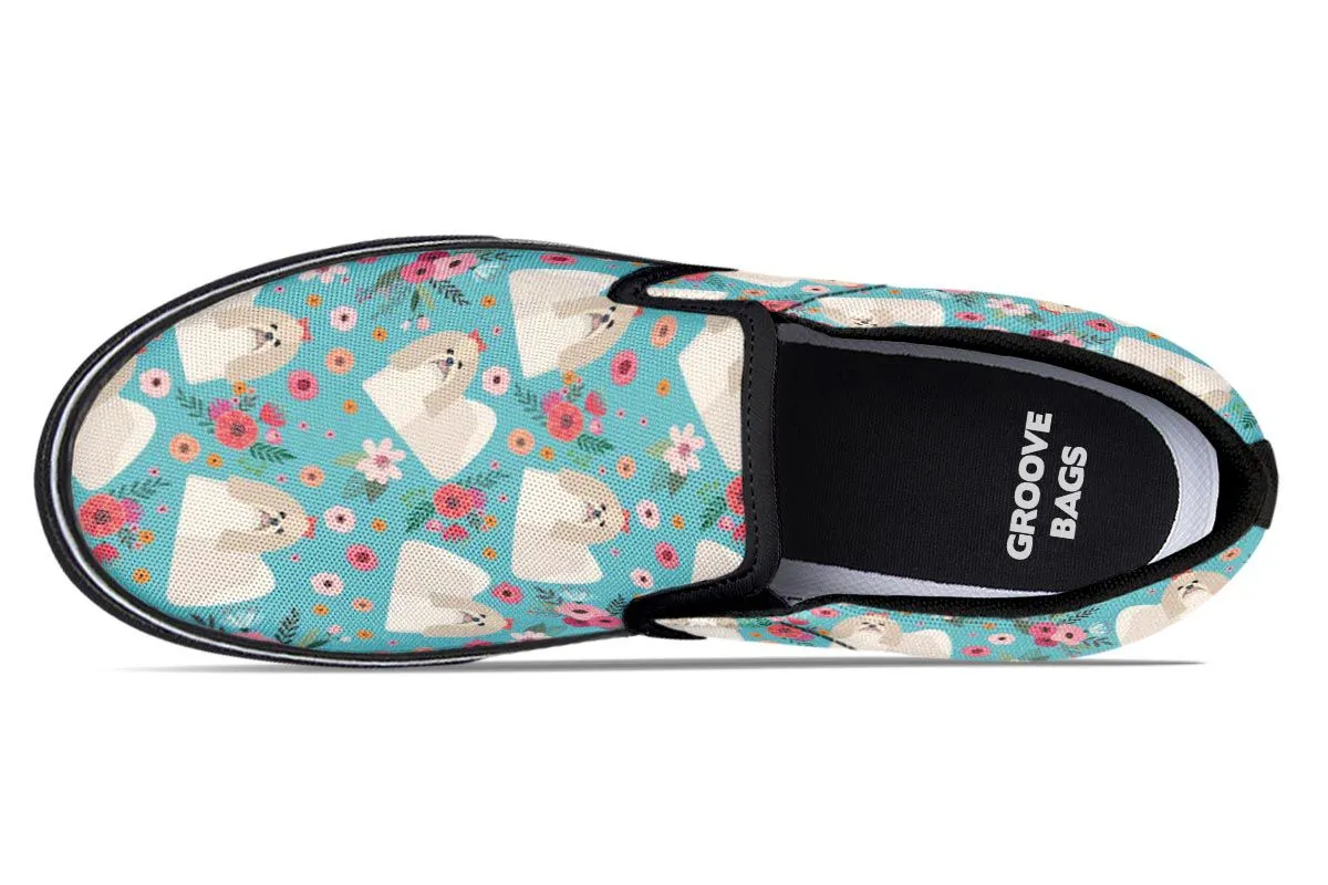 Shih Tzu Flower Slip-On Shoes