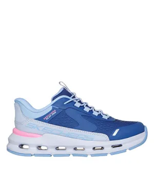 SKECHERS SLIP INS GLIDE JR NAVY PINK