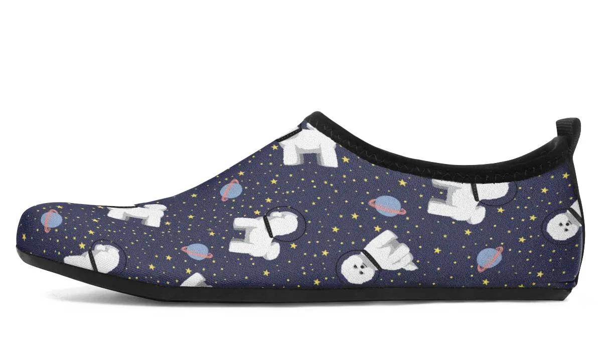 Space Bichon Frise Aqua Barefoot Shoes
