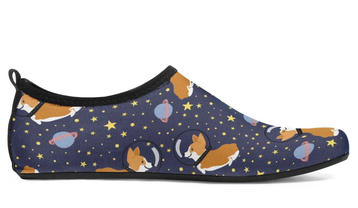 Space Corgi Aqua Barefoot Shoes