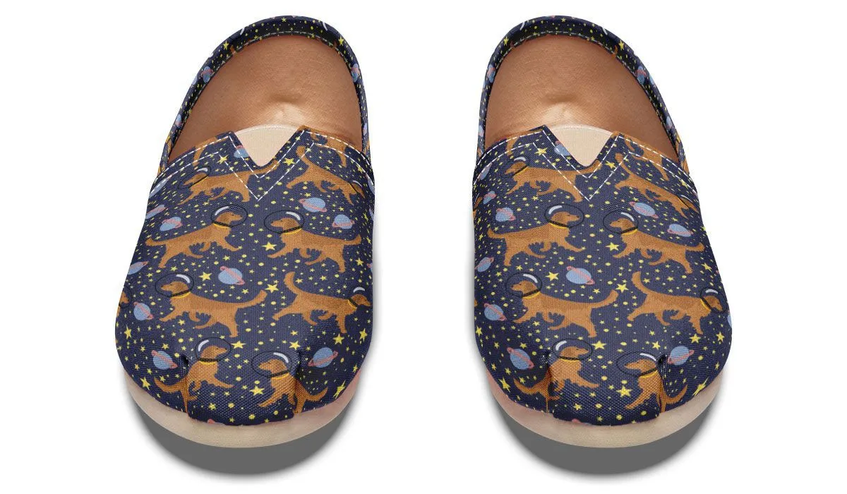 Space Golden Retriever Casual Shoes