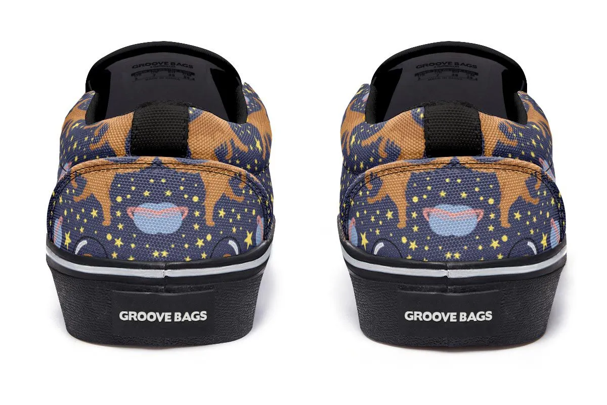 Space Golden Retriever Slip-On Shoes