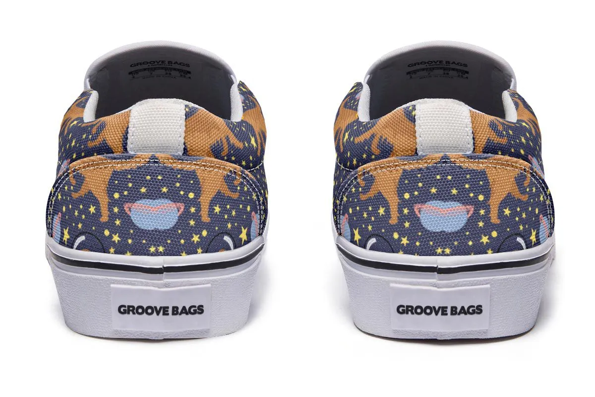 Space Golden Retriever Slip-On Shoes