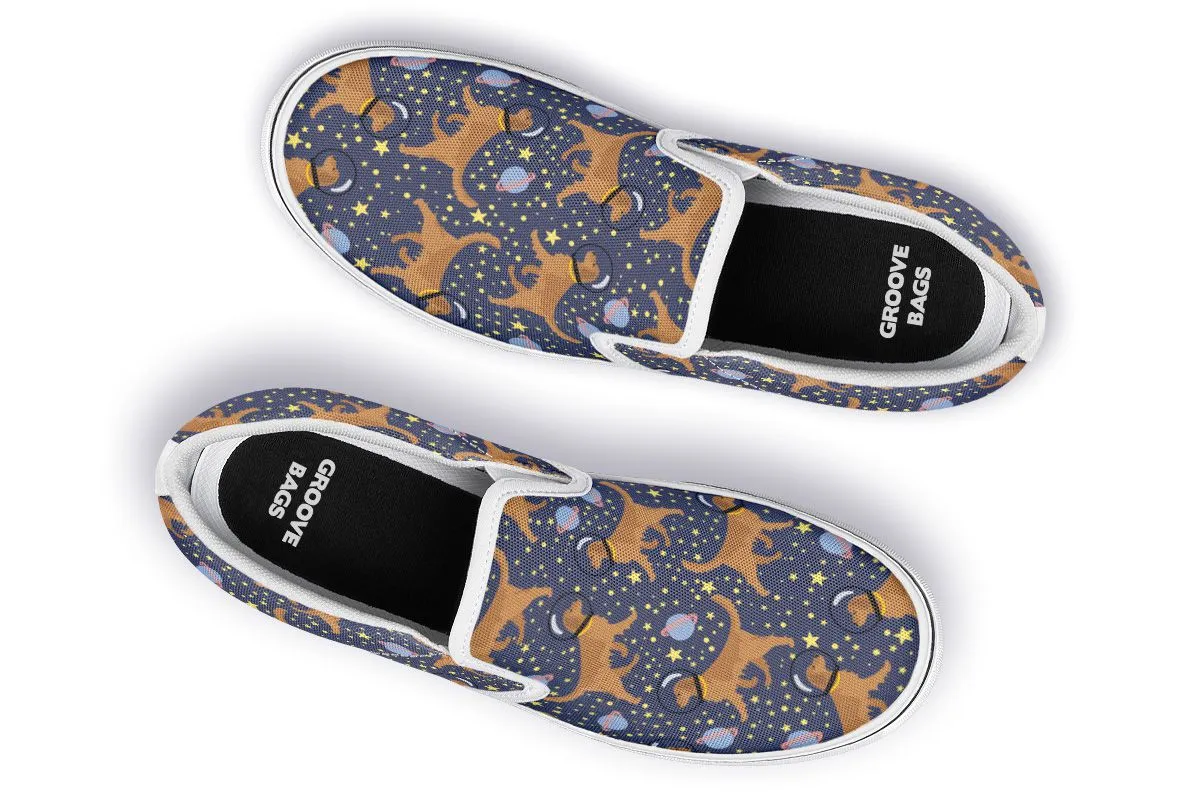 Space Golden Retriever Slip-On Shoes