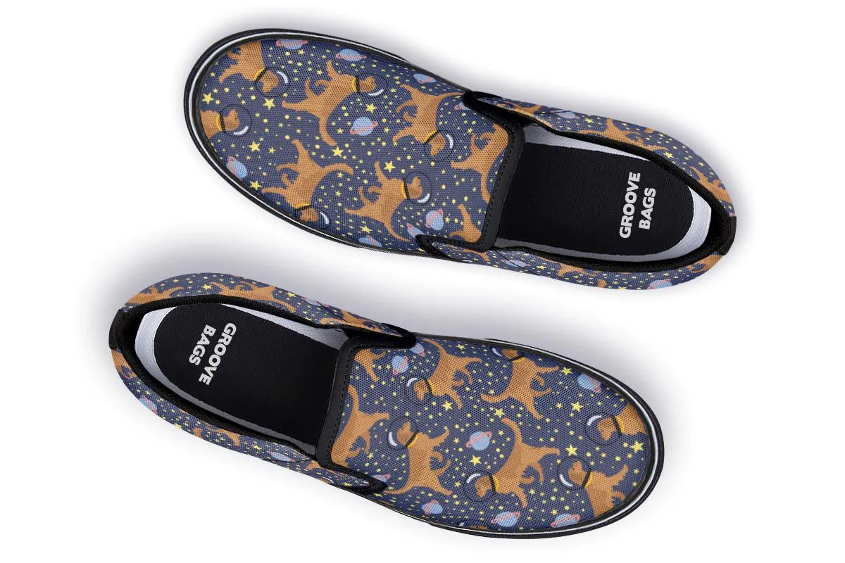 Space Golden Retriever Slip-On Shoes