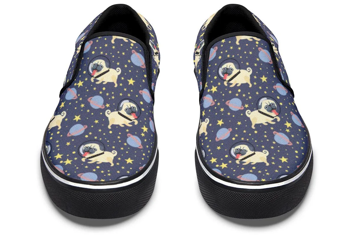 Space Pug Slip-On Shoes