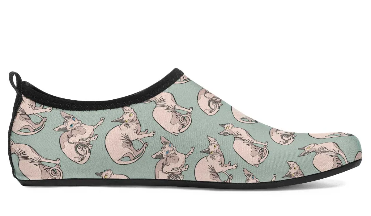 Sphynx Pattern Aqua Barefoot Shoes
