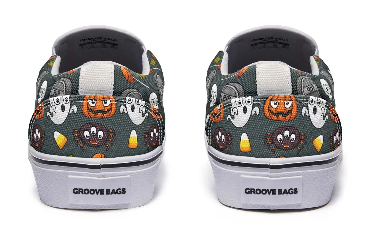 Spooky Halloween Slip-On Shoes