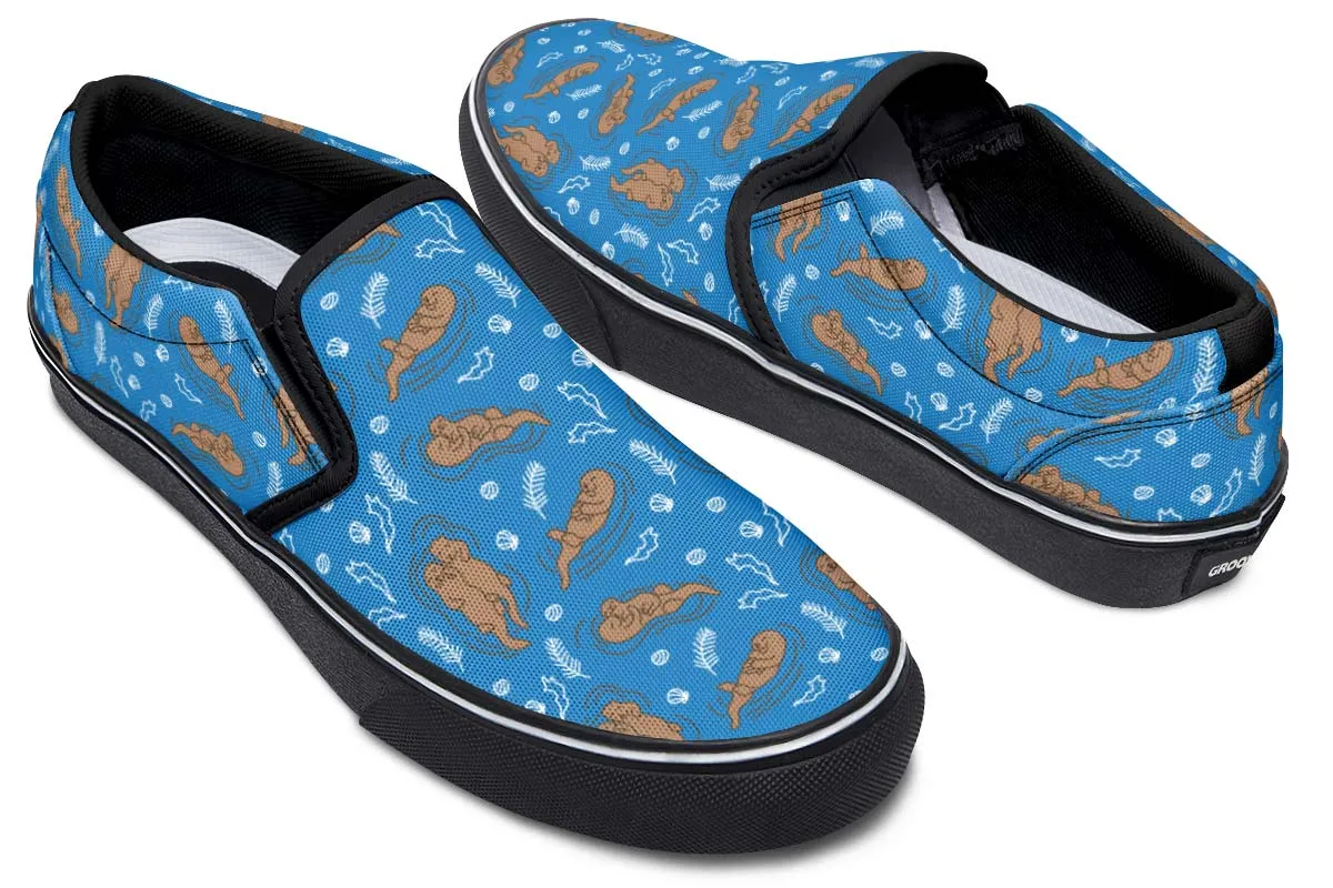 Swimming Sea Otters Slip-On Shoes
