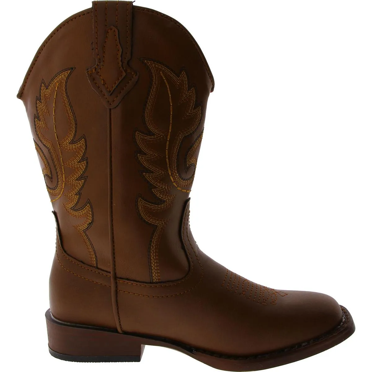 Texson Girls Slip On Square Toe Cowboy, Western Boots