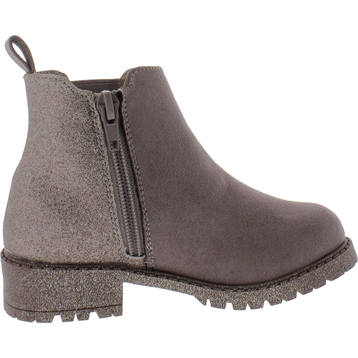 Thowler Girls Zipper Glitter Booties