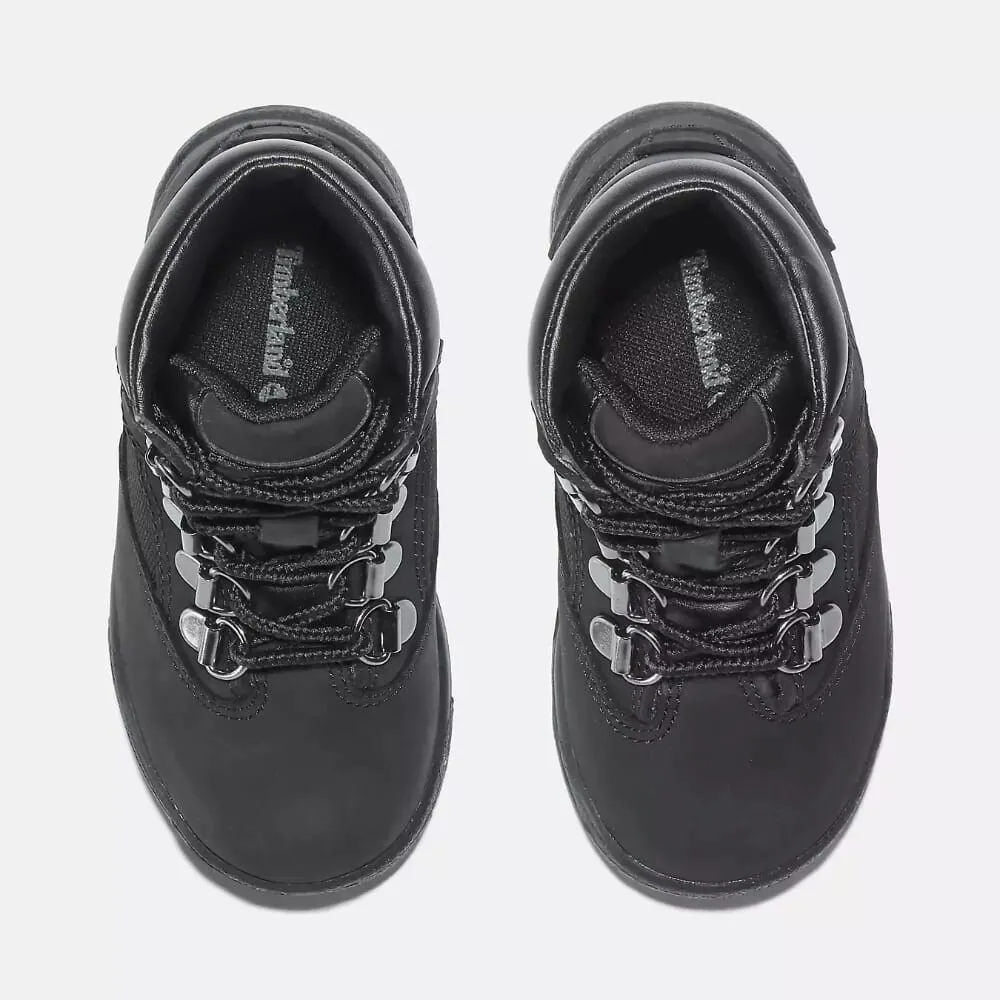 Timberland 6 Inch L/F Field Boot Black Nubuck  TB-044890-001 Toddler