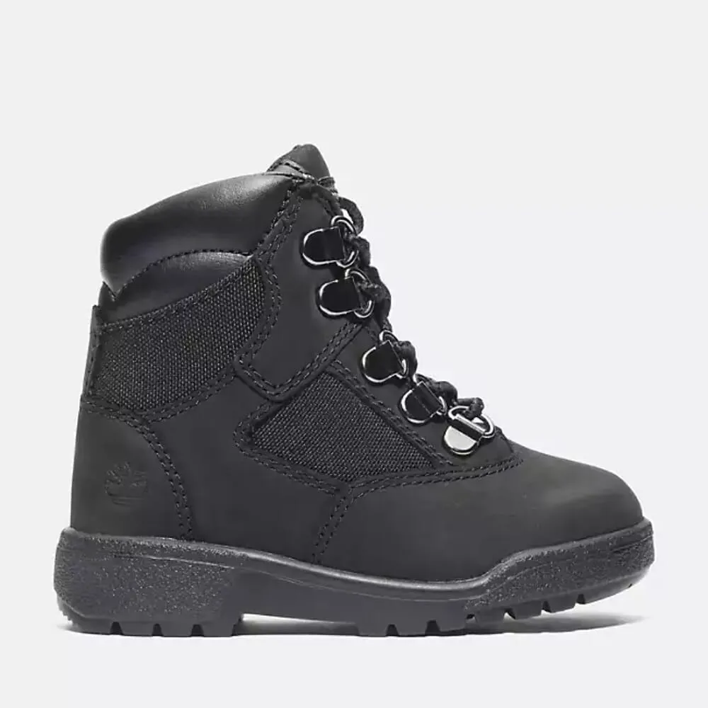 Timberland 6 Inch L/F Field Boot Black Nubuck  TB-044890-001 Toddler