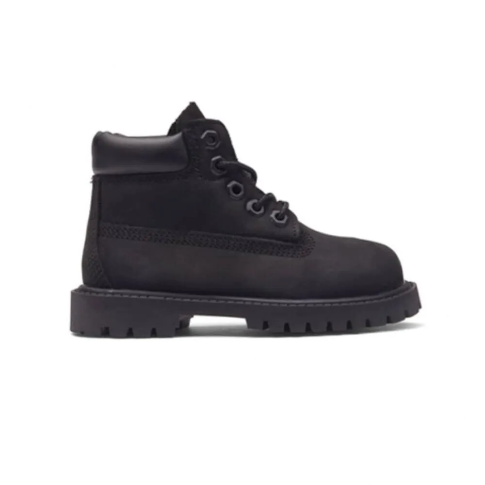 Timberland 6 Inch Premium Waterproof Boot Black Nubuck  TB-012807-001 Toddler