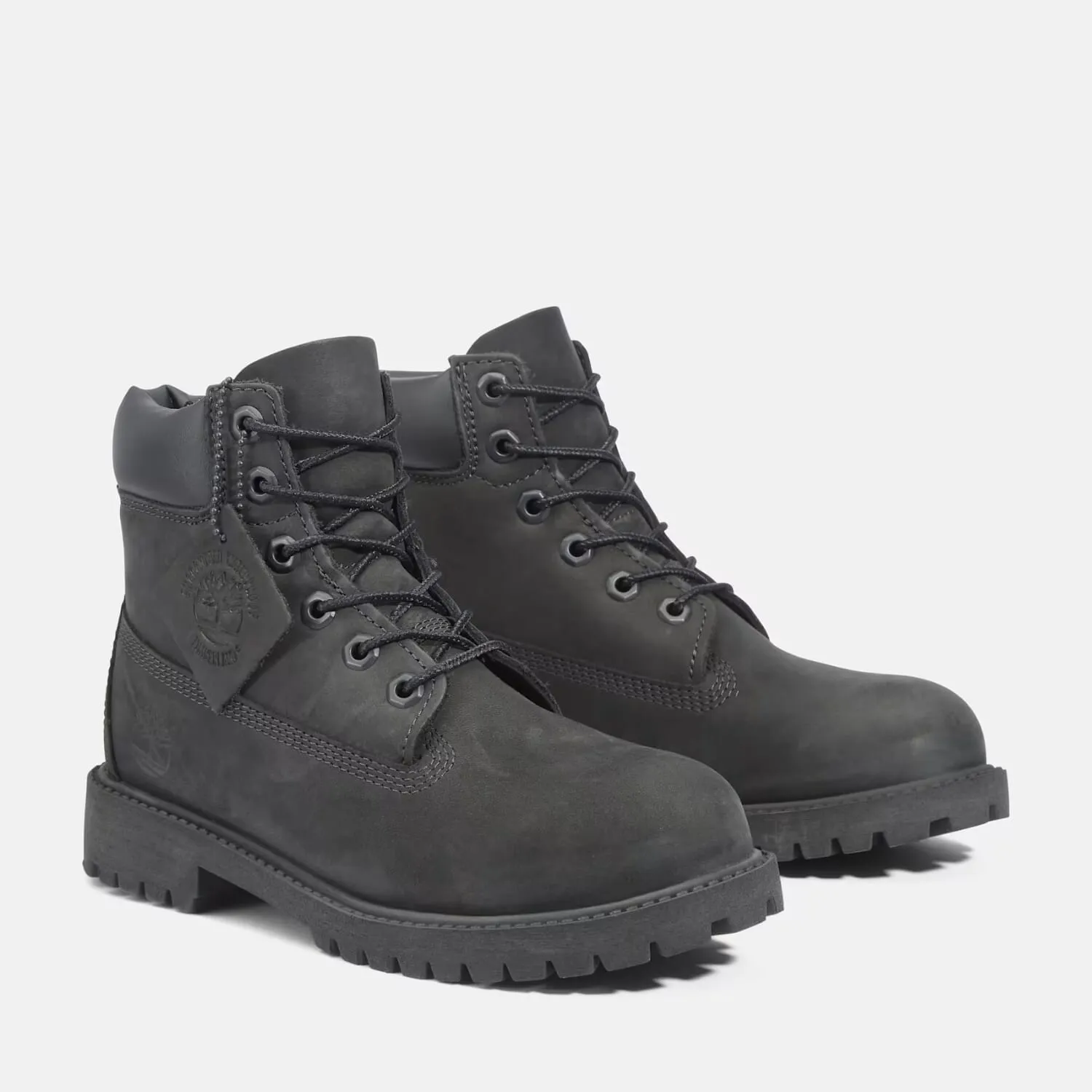 Timberland 6 Inch Waterproof Boot Black Nubuck  TB-012907-001 Grade-School
