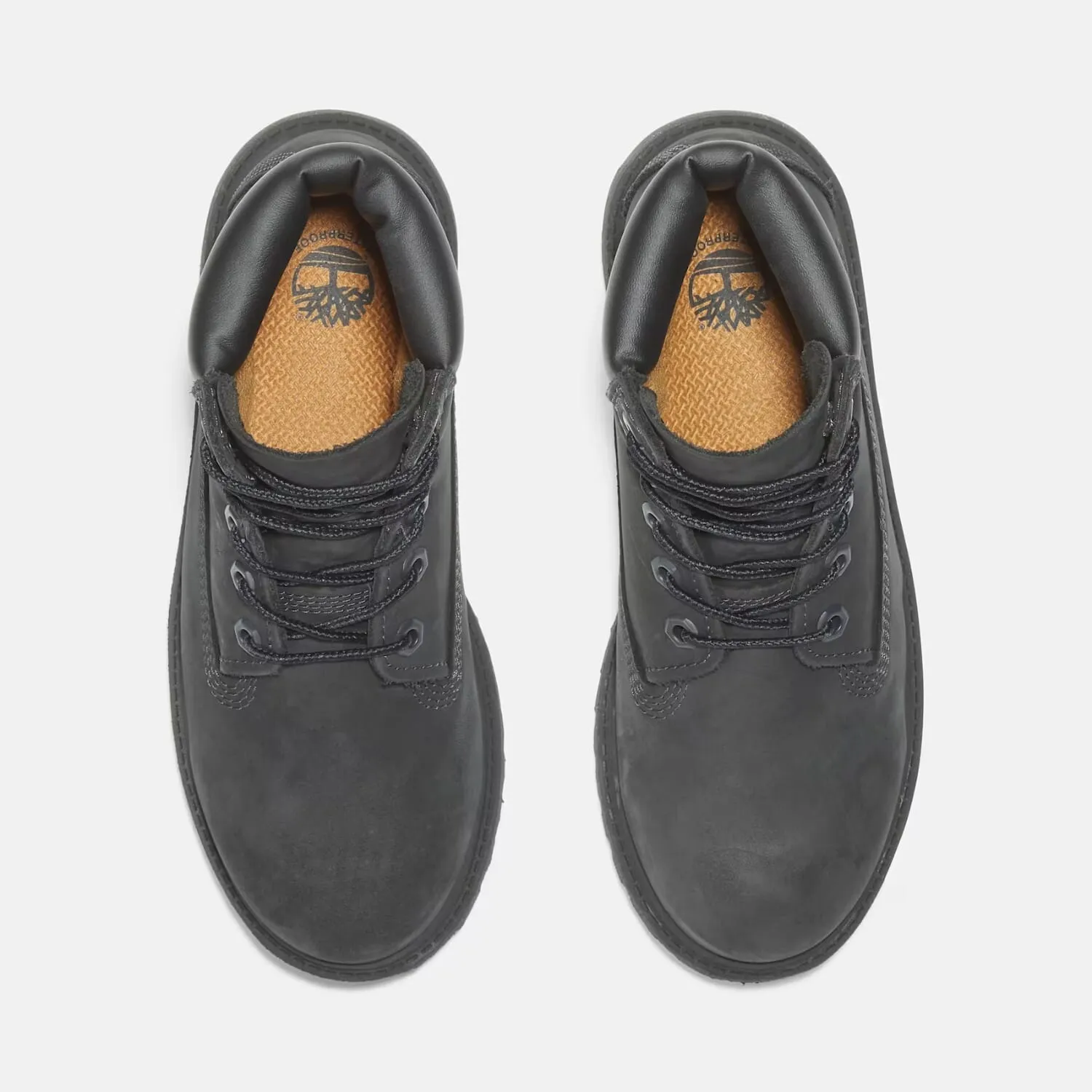 Timberland 6 Inch Waterproof Boot Black Nubuck  TB-012907-001 Grade-School