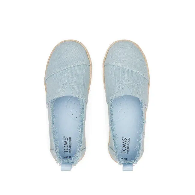 Toms Alpargata 10020625 Espadrille Kids US 12 Light Blue Casual Shoes ZPO1027