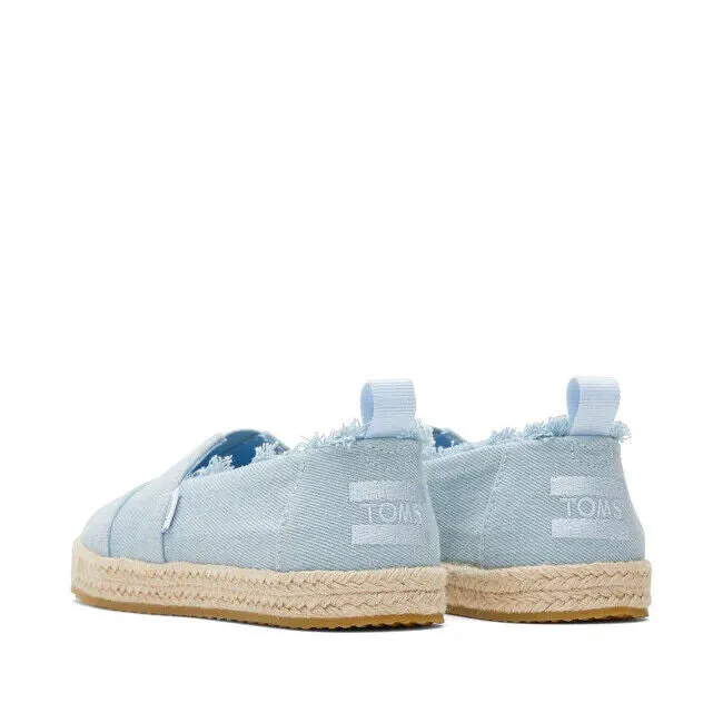 Toms Alpargata 10020625 Espadrille Kids US 12 Light Blue Casual Shoes ZPO1027