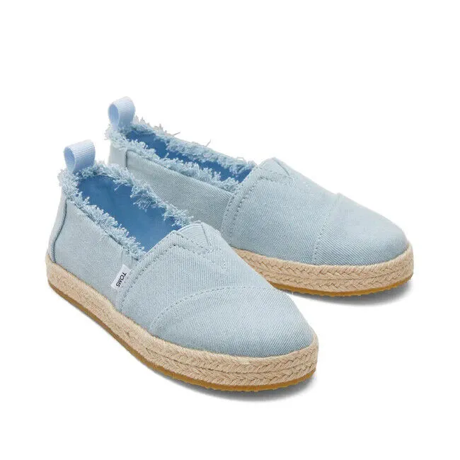 Toms Alpargata 10020625 Espadrille Kids US 12 Light Blue Casual Shoes ZPO1027