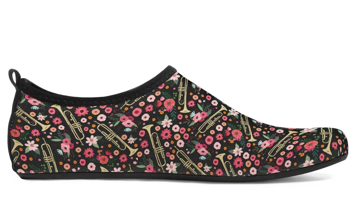 Trumpet Flower Aqua Barefoot Shoes