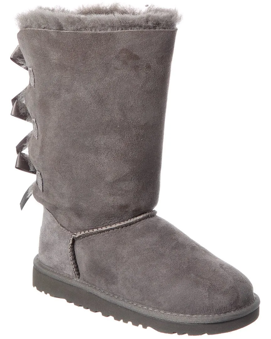 UGG Bailey Bow Tall Suede & Shearling Boot