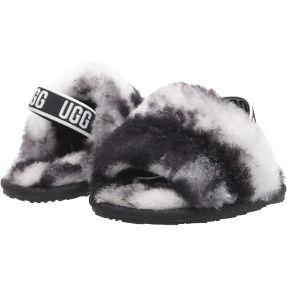 UGG Fluff Yeah Slide Marble Black  1123638T-BLK Toddler