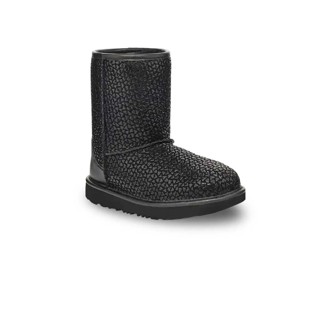 UGG? - Kids' (Infant & Preschool) Classic II Gel Hearts Boots (1143730T-BLK)