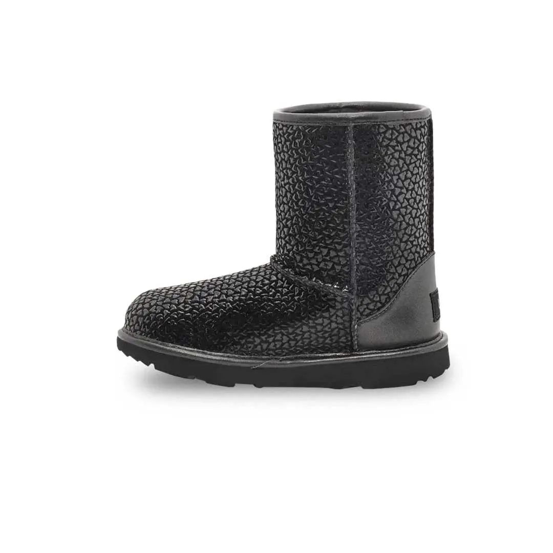 UGG? - Kids' (Infant & Preschool) Classic II Gel Hearts Boots (1143730T-BLK)