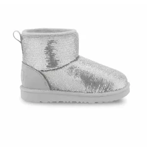 UGG? - Kids' (Preschool & Junior) Classic Mini Mirror Ball Boots (1143708K-SLVR)