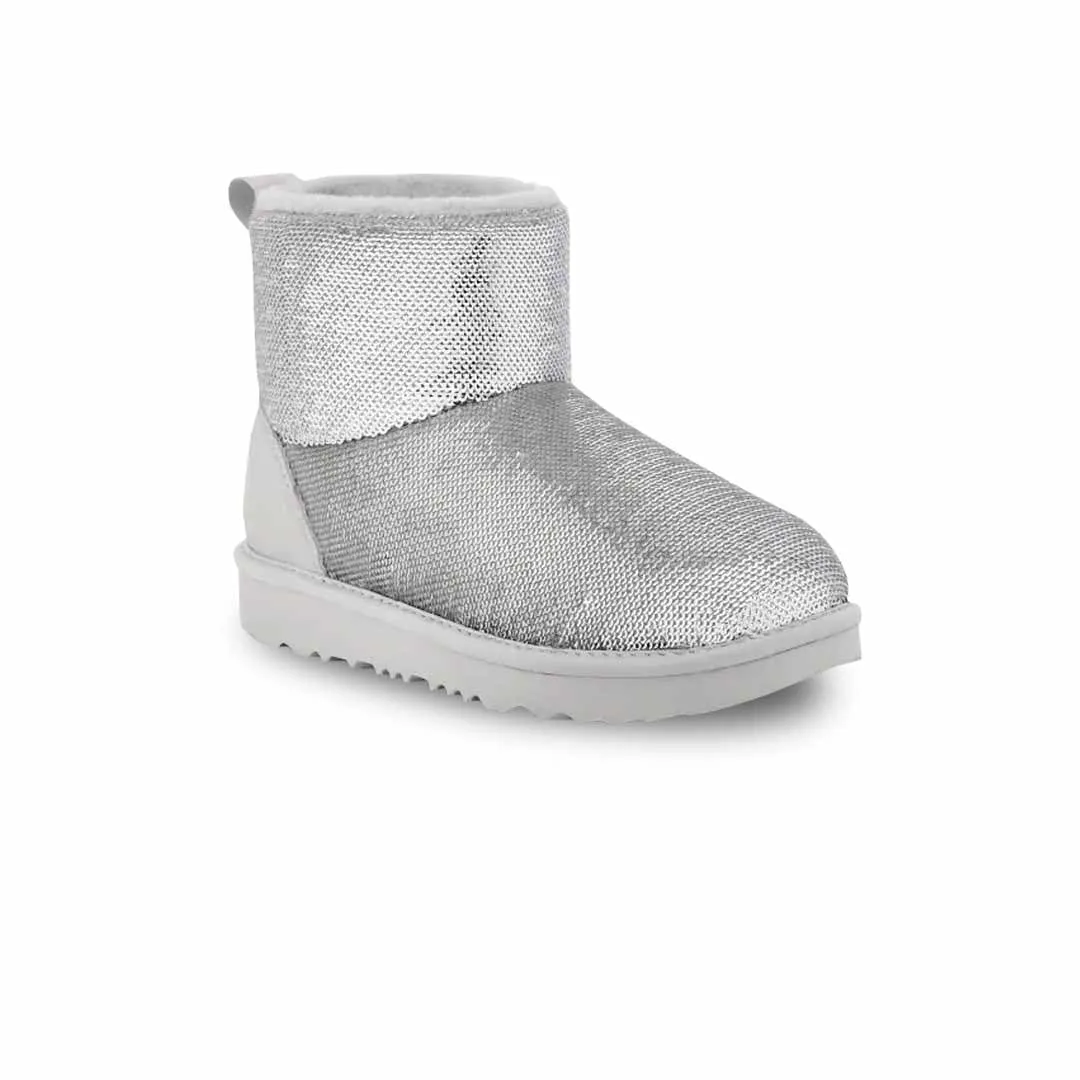 UGG? - Kids' (Preschool & Junior) Classic Mini Mirror Ball Boots (1143708K-SLVR)