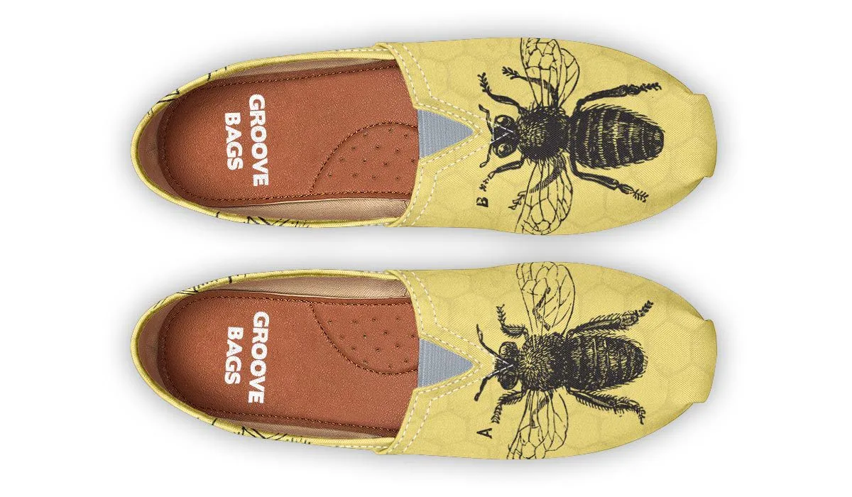 Vintage Bee Diagram Casual Shoes