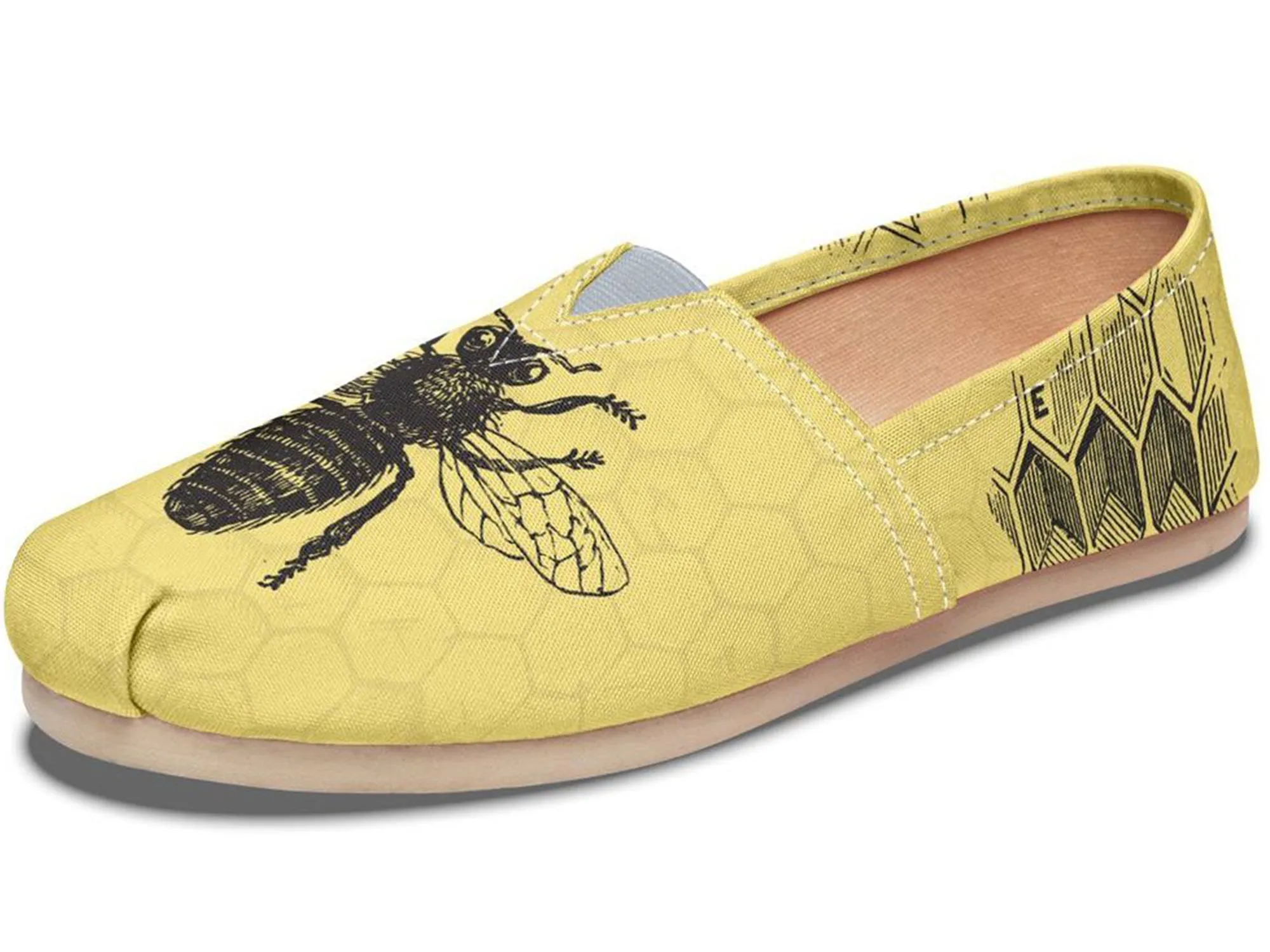 Vintage Bee Diagram Casual Shoes