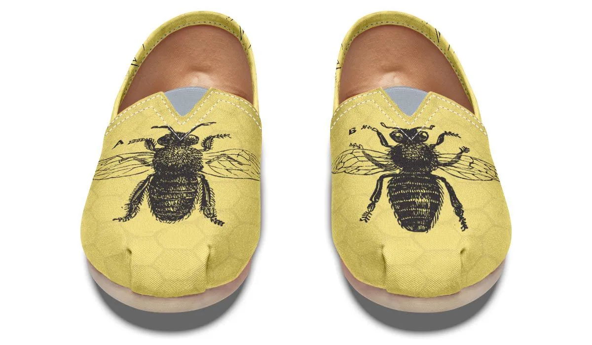 Vintage Bee Diagram Casual Shoes