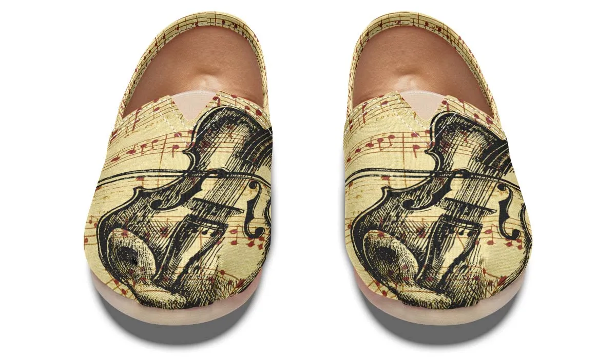 Violin Sketch Casual Shoes