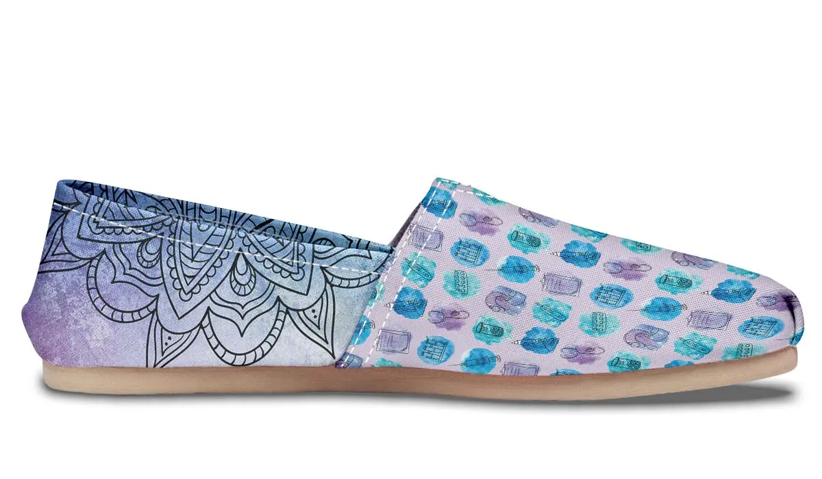 Watercolor Medical Set Casual Shoes