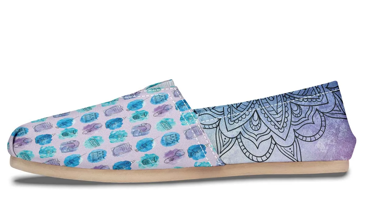 Watercolor Medical Set Casual Shoes