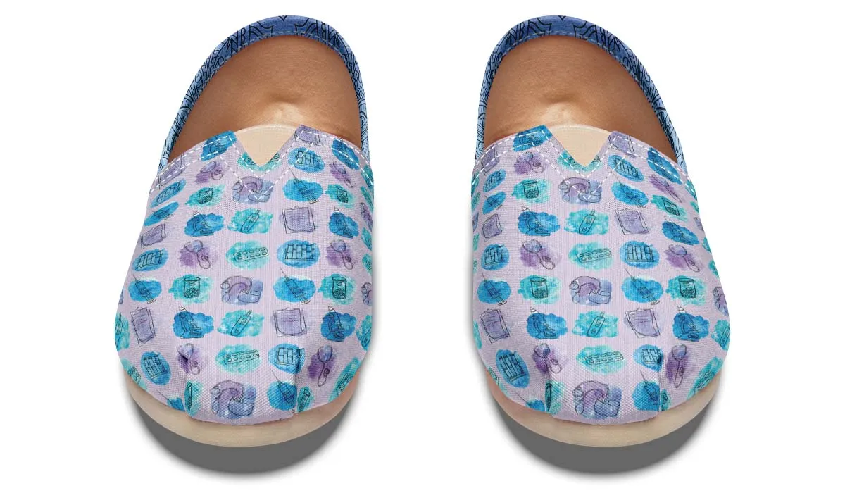 Watercolor Medical Set Casual Shoes