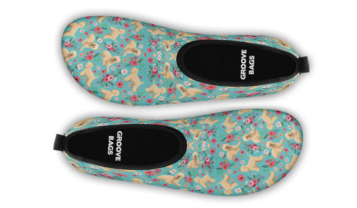 Wheaten Terrier Flower Aqua Barefoot Shoes