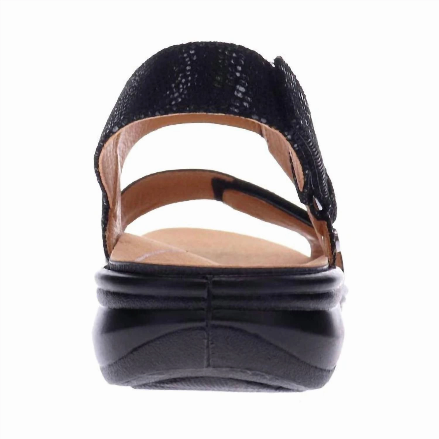 Women's Como Sandal In Black Lizard