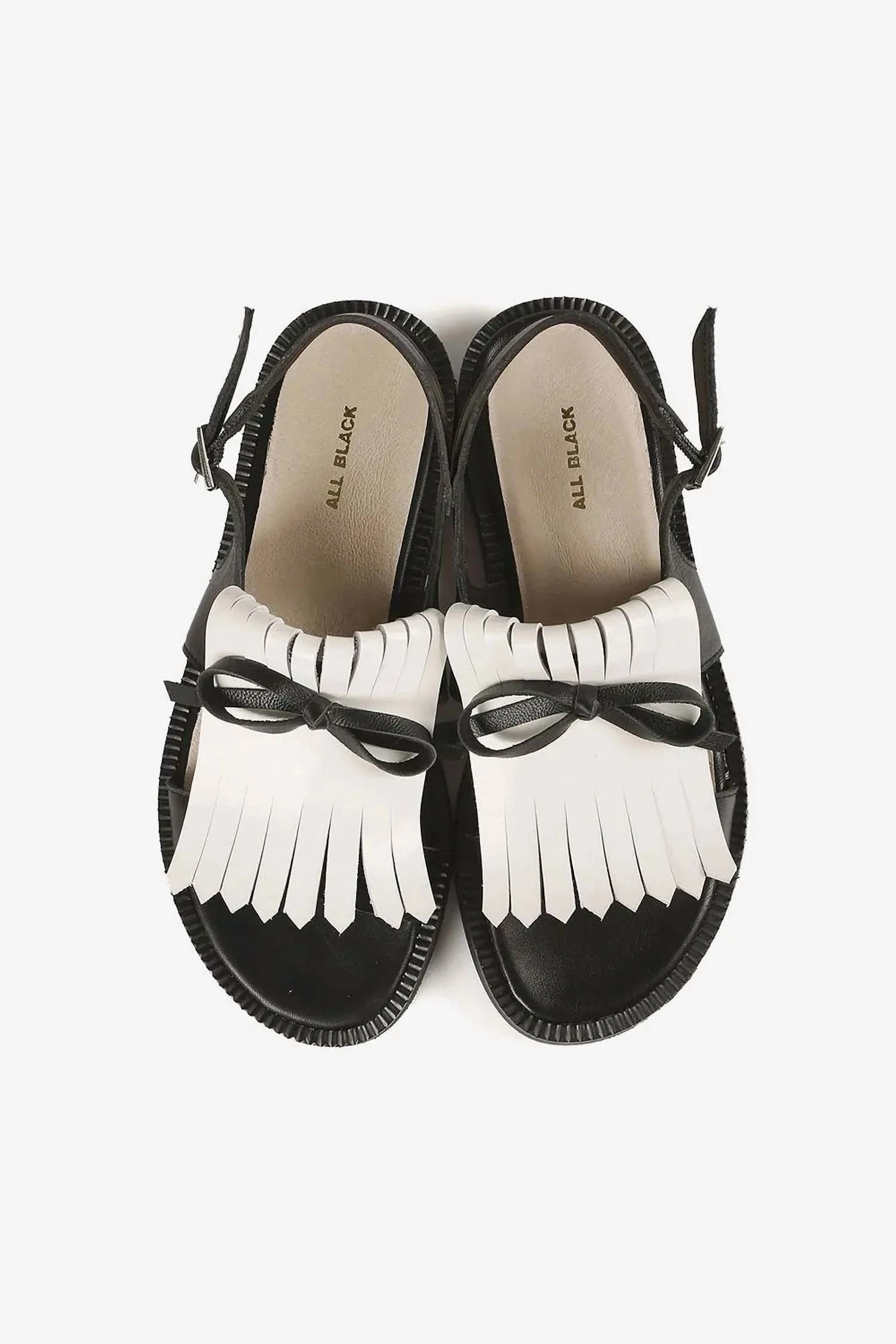 Women's Ortega Bow Sandal In White/black