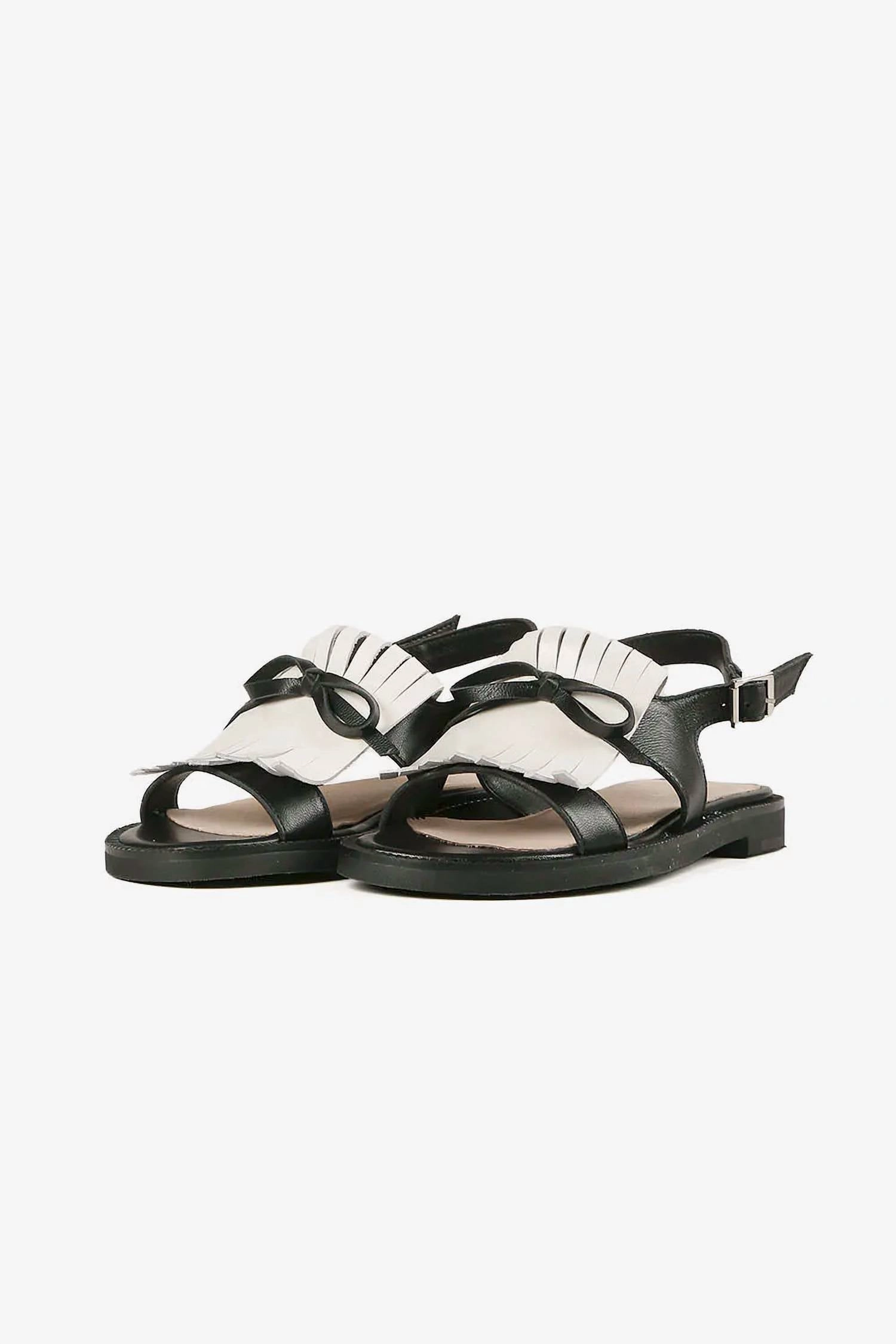 Women's Ortega Bow Sandal In White/black