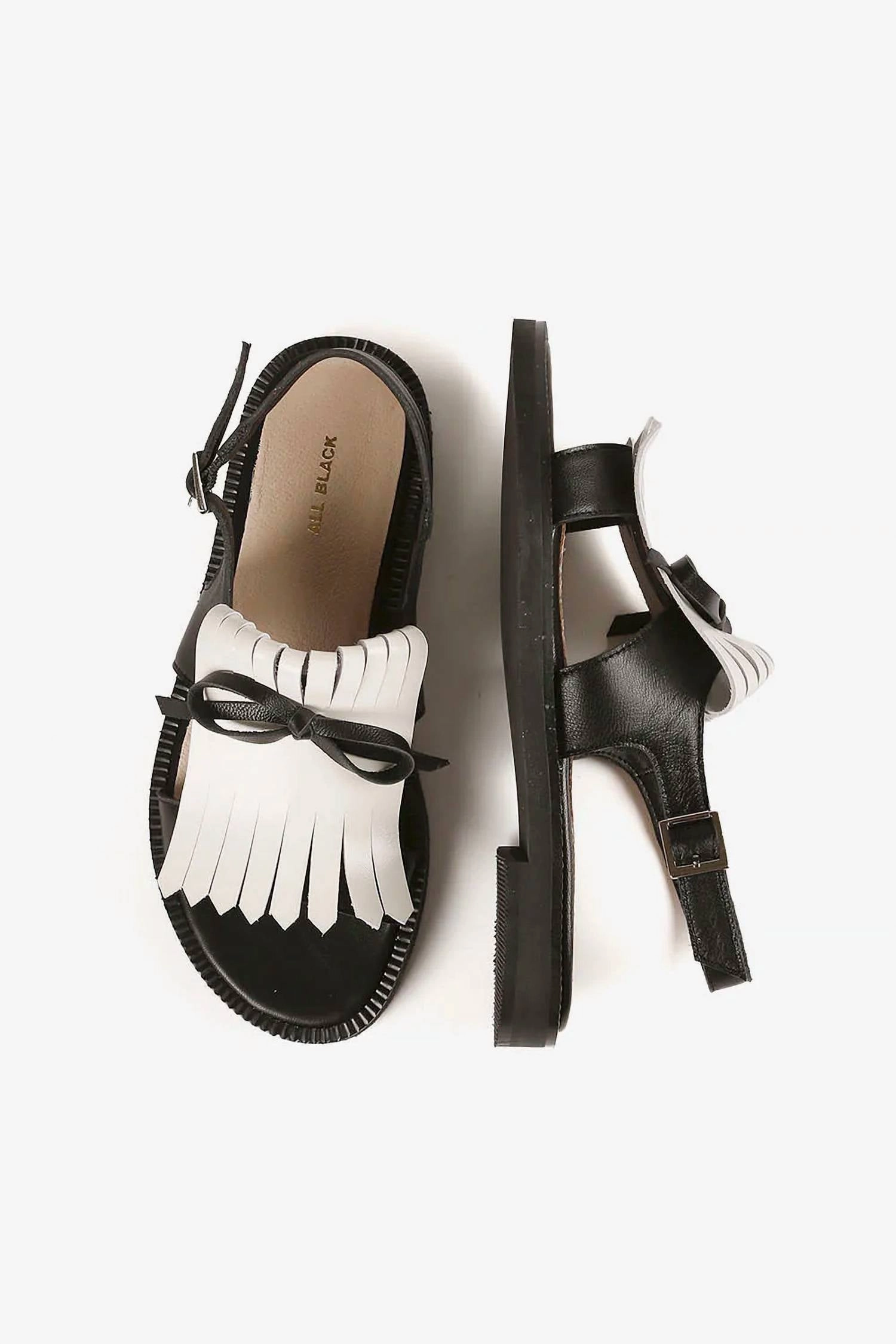 Women's Ortega Bow Sandal In White/black